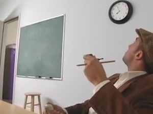 This teacher of history is a great blonde fucker