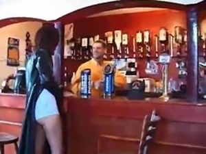 Barmaid gives head, gets a fucking to remember