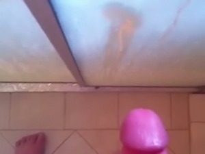 mroning jerkoff and cumshot in the shower