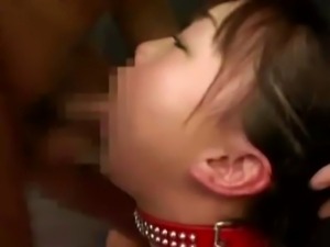 Asian whore gets a throat full  ... free