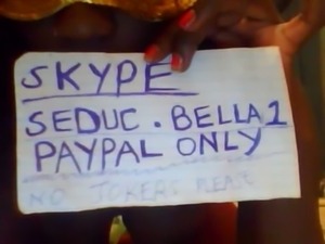 Kenyan shows boobs on webcam with skype acc free