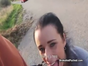 Bigtit amateur fucked outdoors for cash free