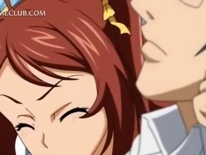 Redhead anime teeny gets pussy taken by force in train