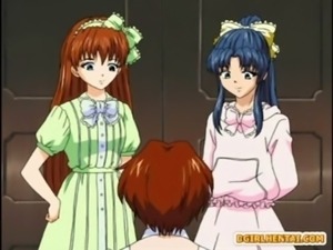 Maids hentai threesome dildoed hard fucked wetpussy free