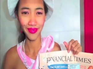 stickyasian18 Thai Cherry gags on cock to get Model job free