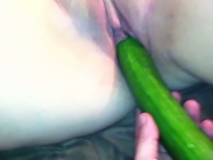 With the cucumber