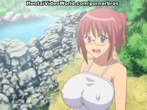 Huge hentai boobs covered with sperm