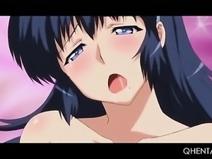 Brunette hentai college cutie cunt licked and fucked upskirt