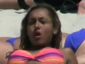 Latin Chick With A Great Body Tanning