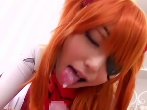 Cosplaying as the horny Asuka Shikinami Langley