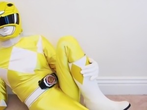 Yellow Ranger Masturbates