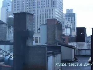 Teen Kimber Lee Catches Peeping Tom through Hotel Window!