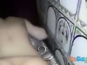 Arab man fingering girl's pussy