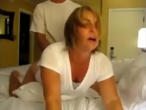 Desperate Amateur Wife Pleasing Her Co-Worker In Hotel Room