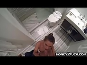 Burglar Gets Sexy Teen&#039_s Booty Naked and Fucks Her in Bathroom