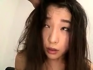 Submissive Asian slut gets her holes toyed and fucked rough