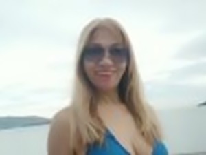 BIANCA MARCOS - BLONDE BUSTY MATURE FITNESS MODEL ON VACATION