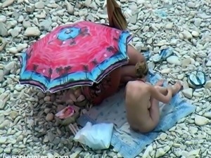 Nude beach women exposed by voyeur