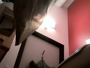 Cute amateur blonde teen with a fabulous ass caught peeing