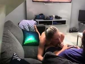Busty blonde mom with a perfect ass sensually rides a cock