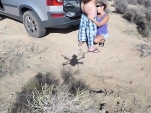 Horny wife reveals her cocksucking skills in the outdoors