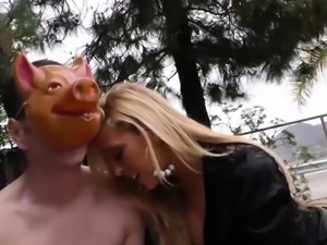 Blonde Cherie Deville takes on this huge cock