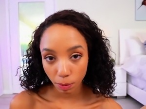 Alexis Tae have her freckles covered in cum after blowjob
