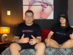 Fan receives a blowjob from a hot porn actress in an interview - Mia...