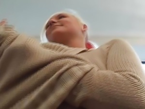 A beautiful German slut with an amazing body pleasing a cock in POV
