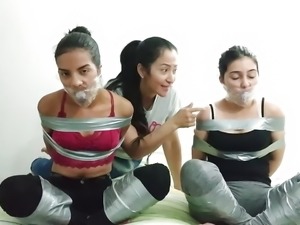 Two Bondage Girls Gagged In Multiple Ways - Selfgags Trailer