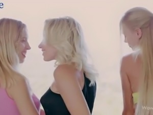 Amazing Blondes Entwine Their Graceful Bodies In Unrestrained Lesbian Sex